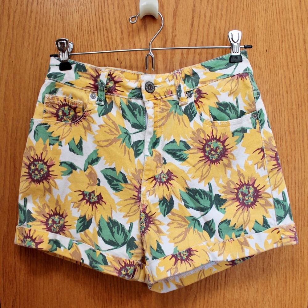 Sunflower High-Waisted Shorts